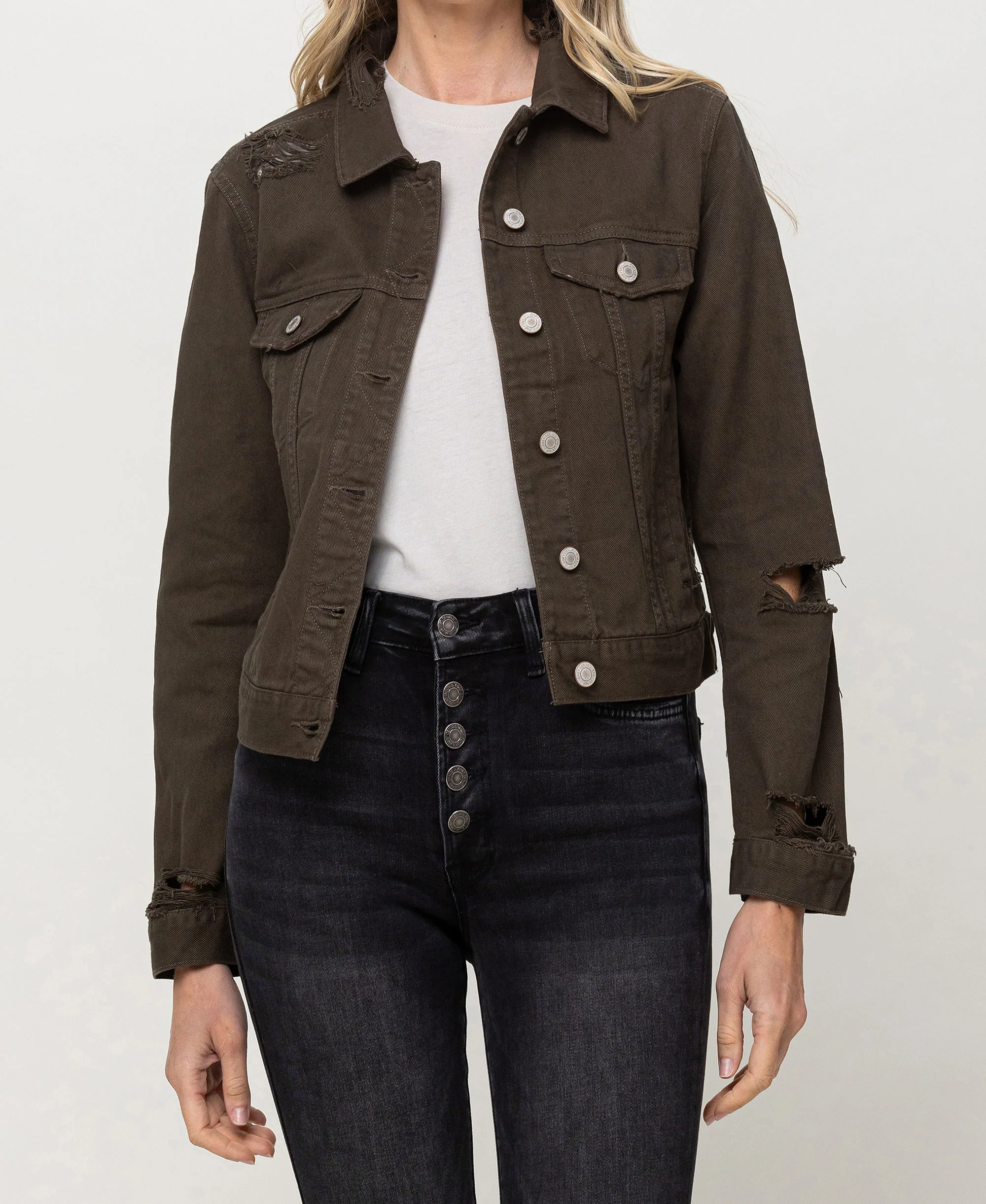 Amazonia - Distressed Olive Classic Fit Jacket