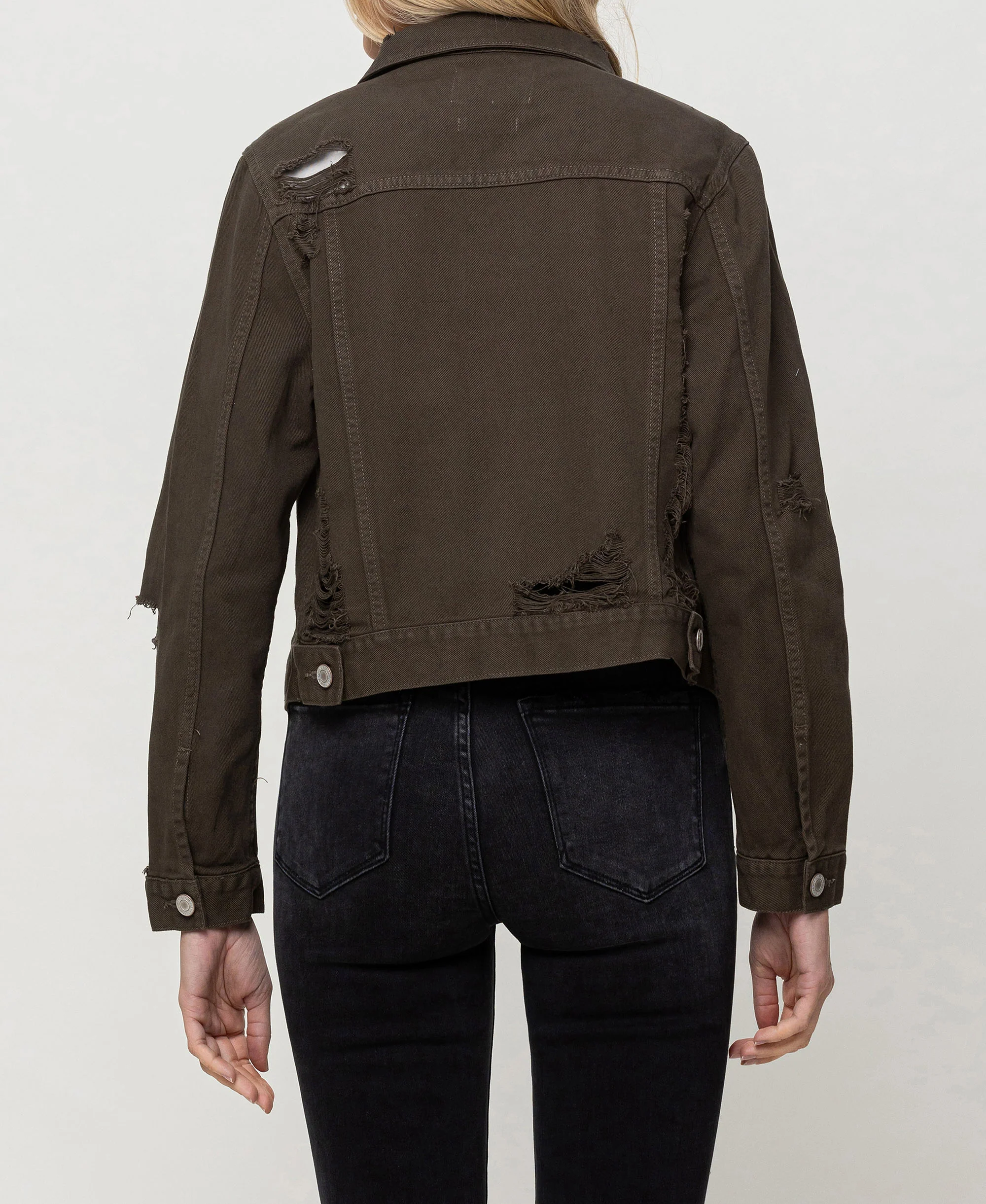 Amazonia - Distressed Olive Classic Fit Jacket - Image 2