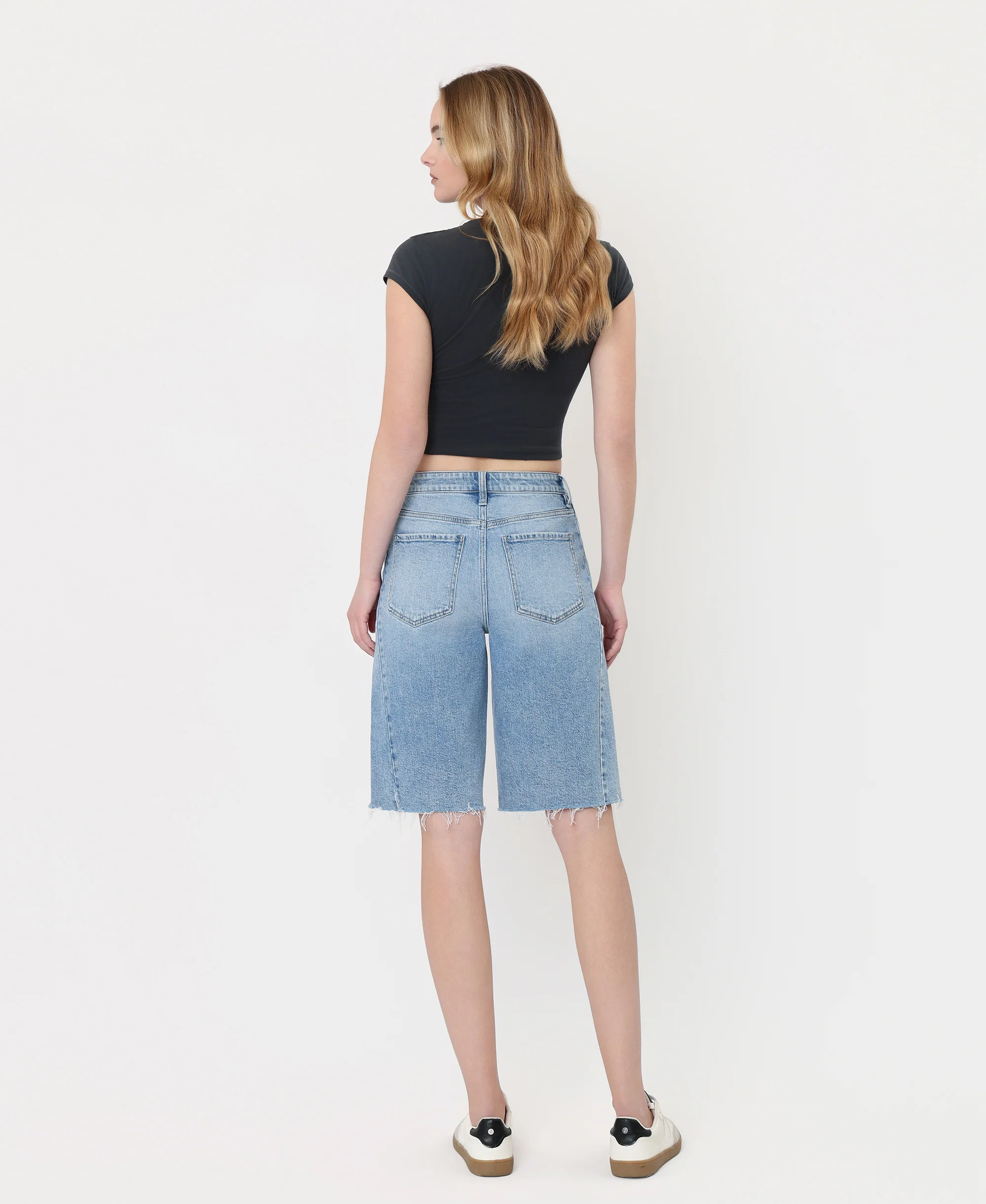 Conciliate - Super High Rise Side Seam Denim Jorts - Image 2