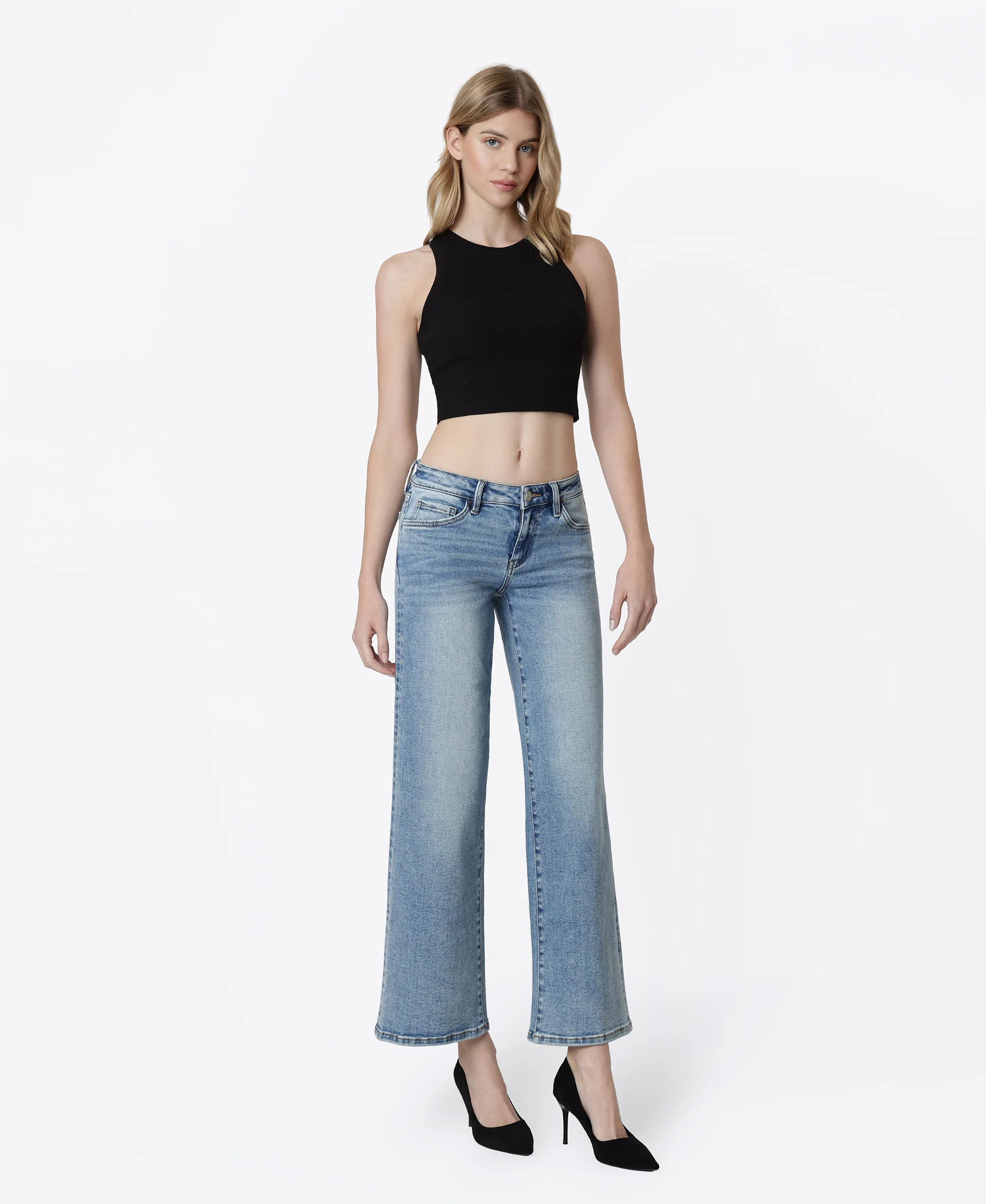 Gem - Low Rise Wide Leg Jeans - Image 4