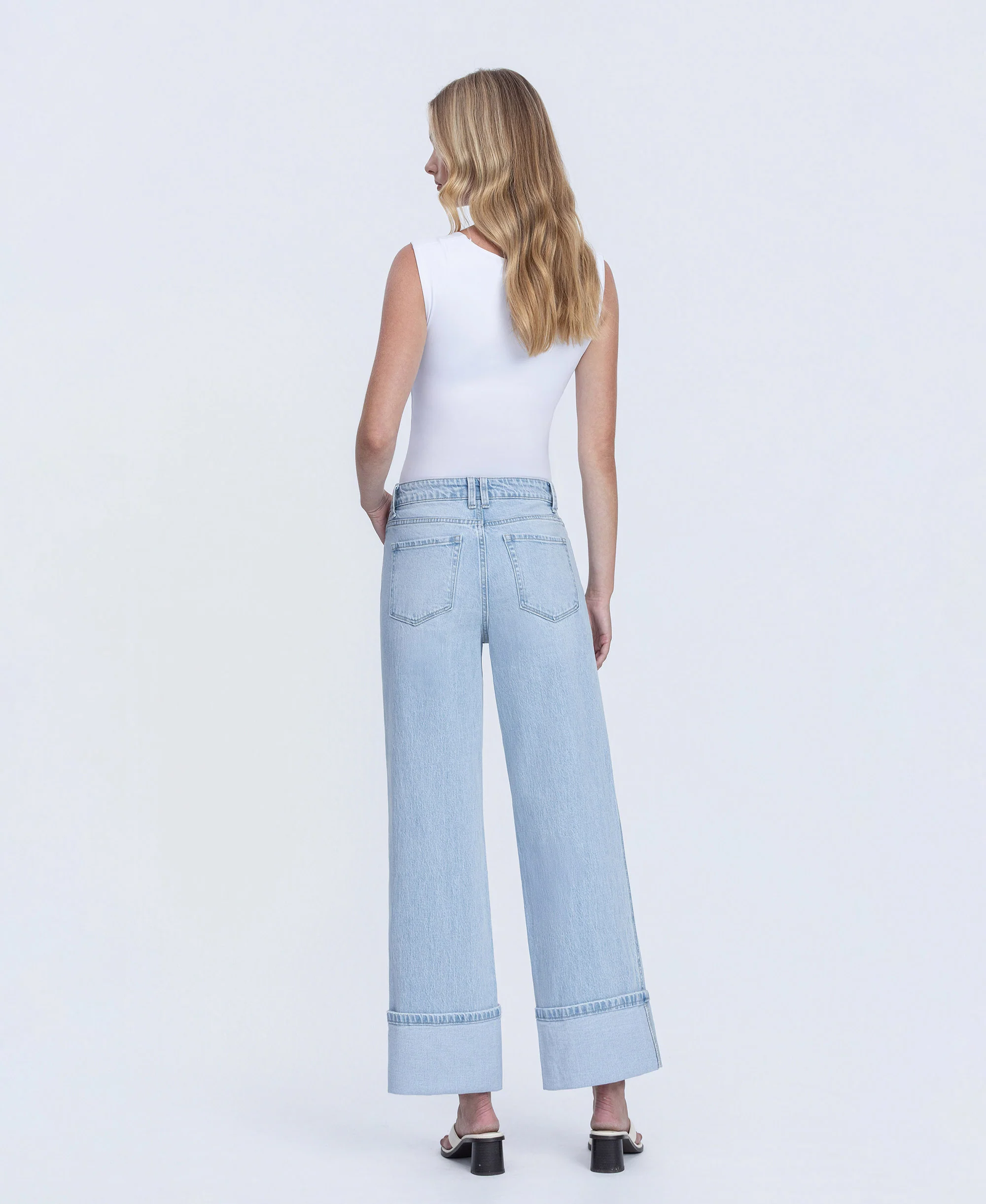 Streamlined - Super High Rise Cuffed Baggy Wide Leg Jeans - Image 2