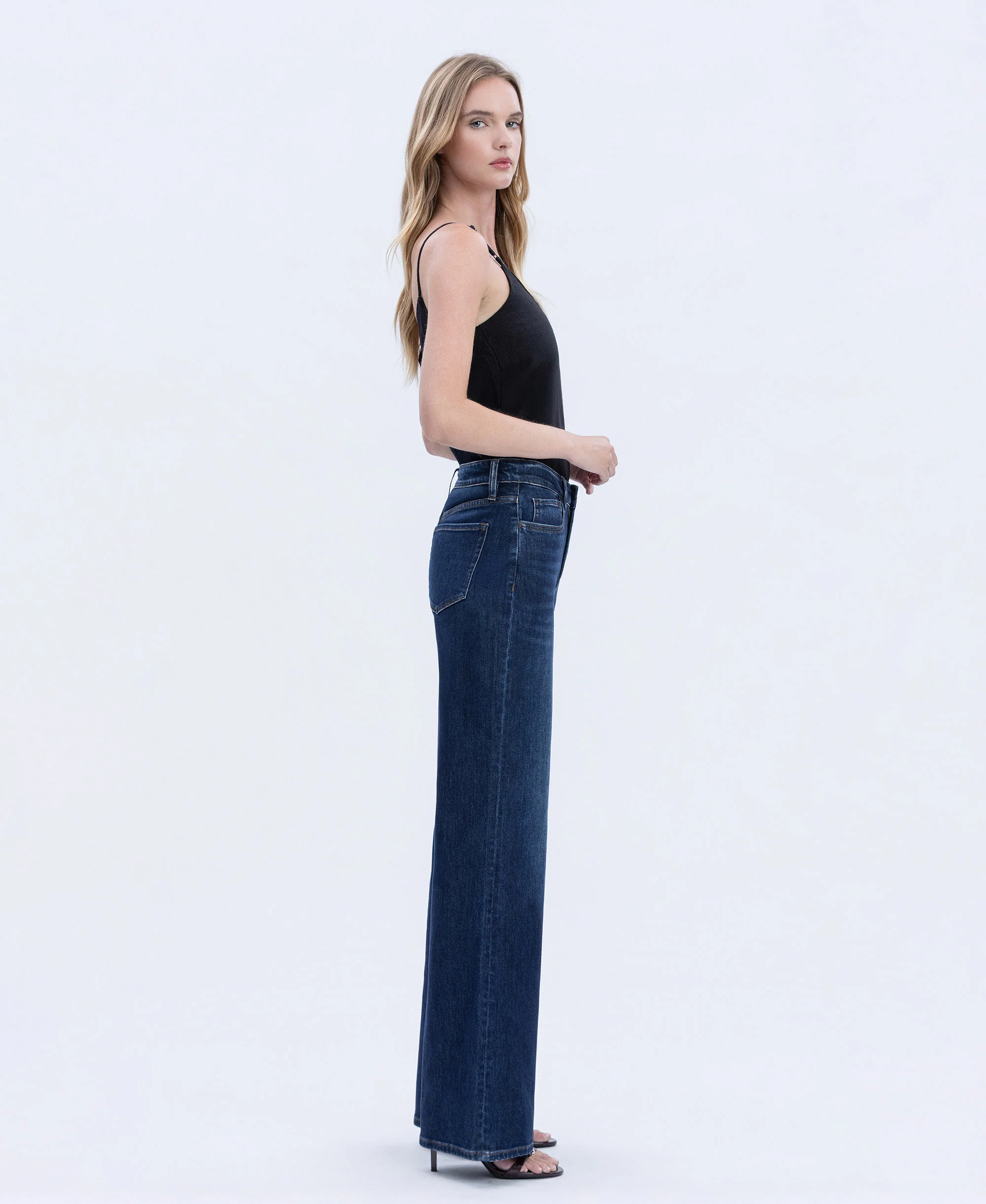 Uplifted Jewel - Super High Rise Full Length Wide Leg Jeans - Image 5