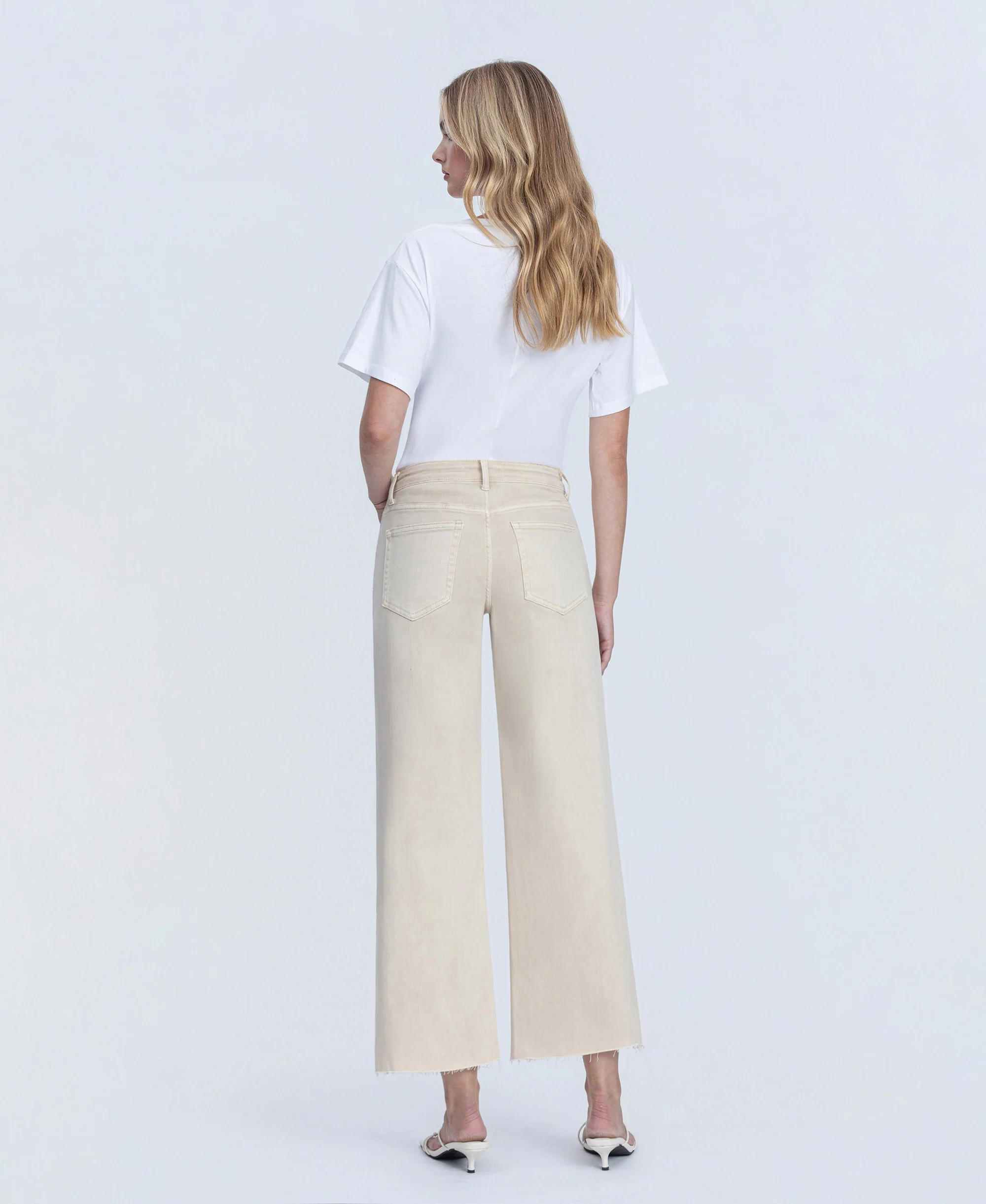 White Swan - High Rise Crop Wide Leg Jeans - Image 2